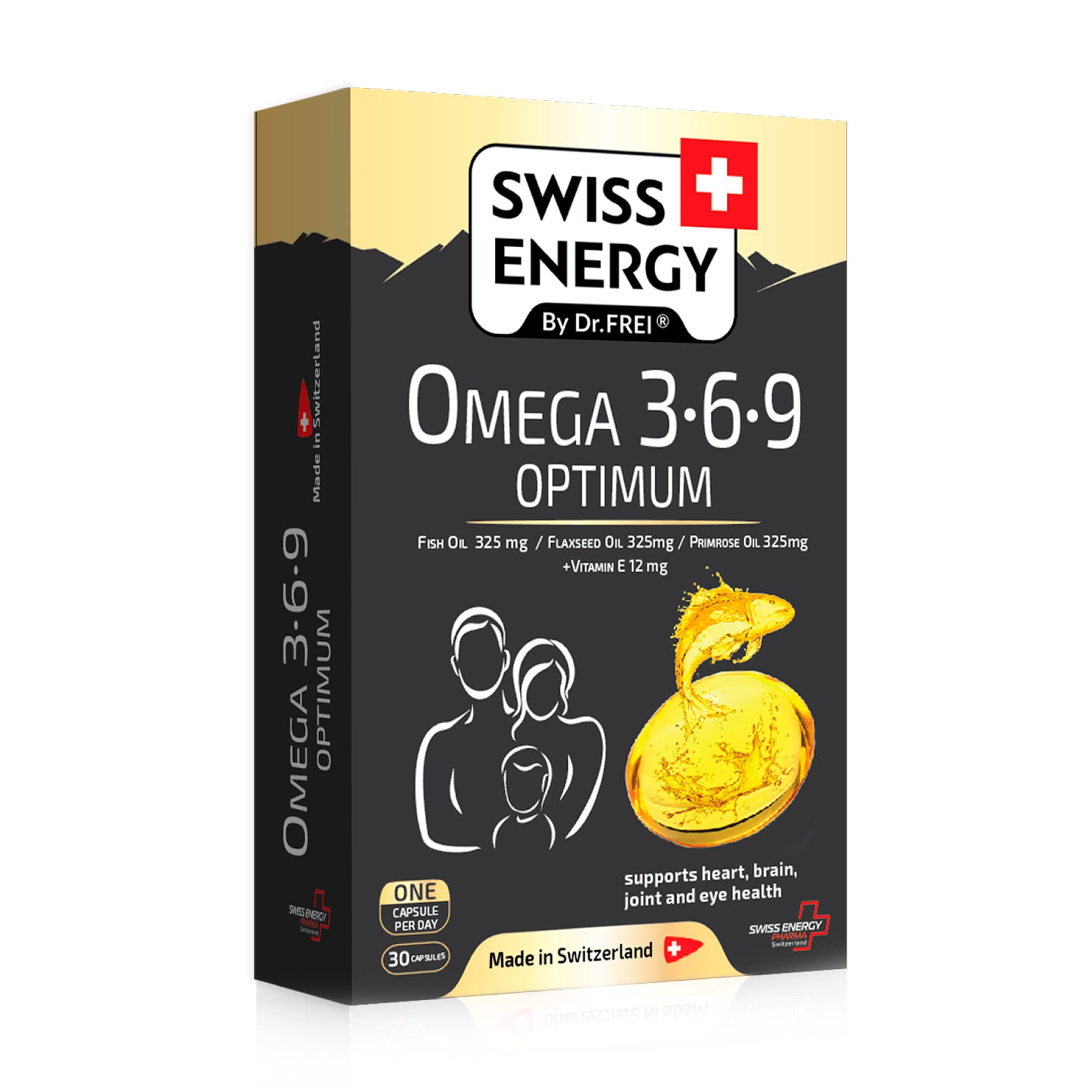 Омега 3-6-9 Swiss Energy Omega 3-6-9 Optimum добре збалансований комплекс жирних кислот, 30 капсул